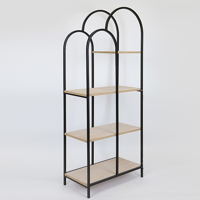 ESTHETI home Rafiera Metalliki Mavri me 4 Rafia 61x33.5x145cm 750-31518